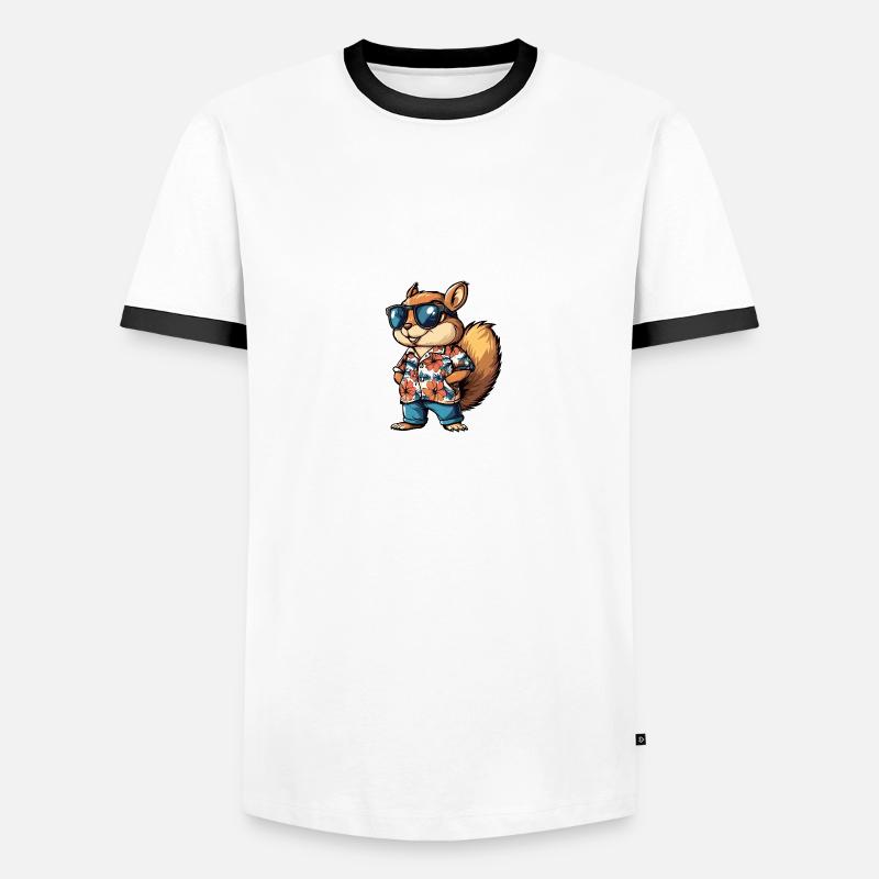 Squirrel Comic Cool Summer Men's Ringer Shirt