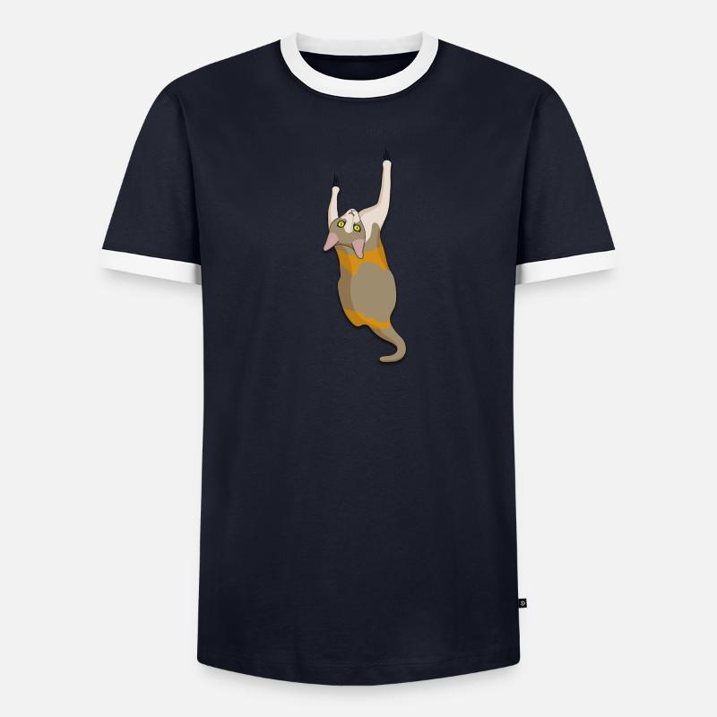 Chat grimpant T-shirt contrasté Homme