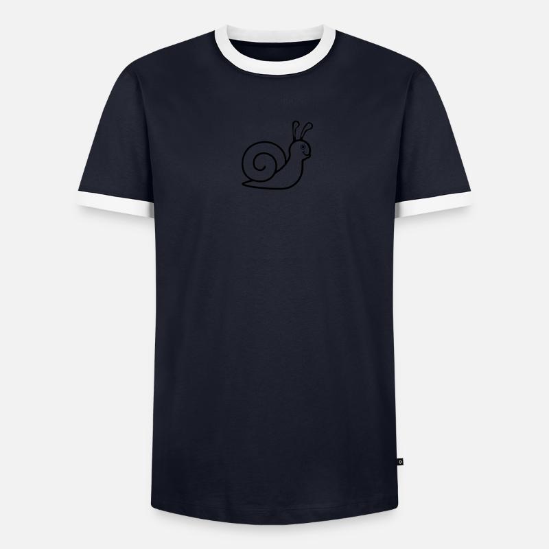 escargot mignonne modèle doux T-shirt contrasté Homme