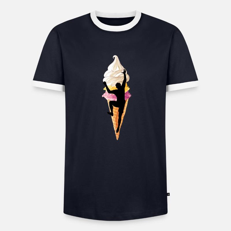 eisklettern eispickel klettern am eis - Männer Kontrast-T-Shirt - undefined