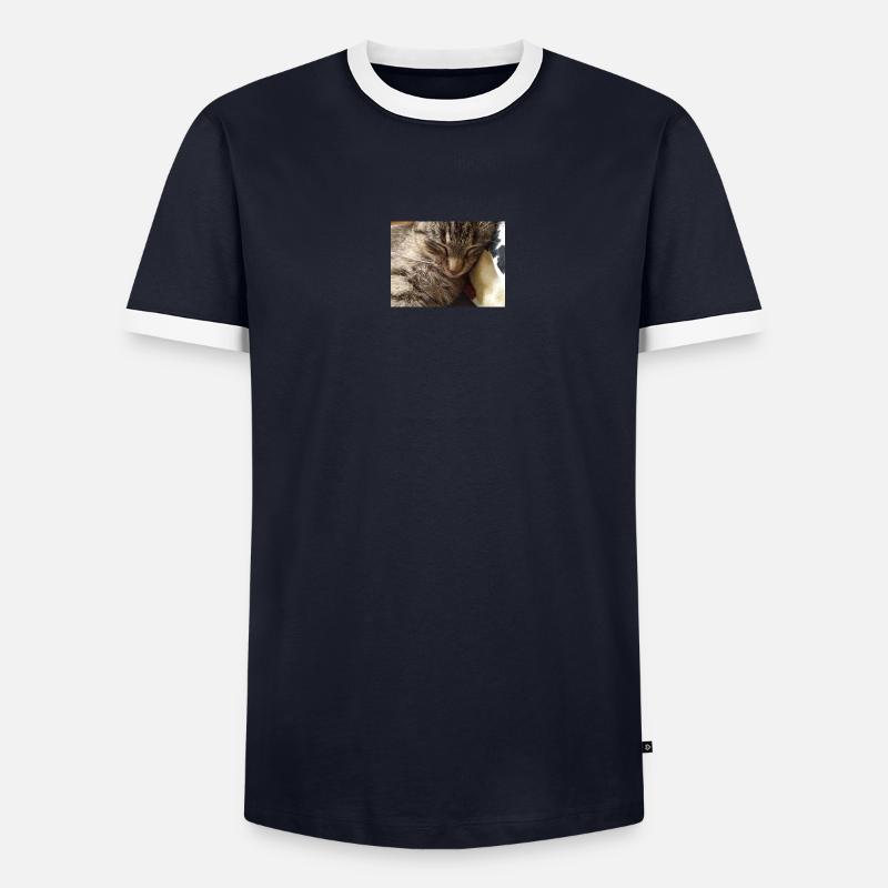 chat, cocur, chatte T-shirt contrasté Homme