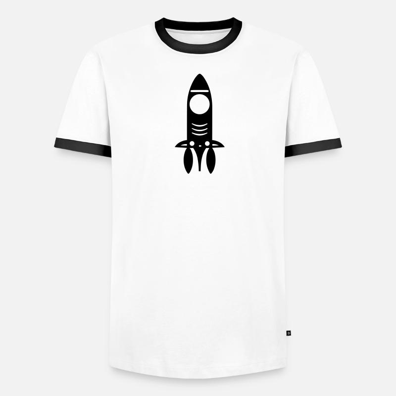 Rakete Männer Kontrast-T-Shirt