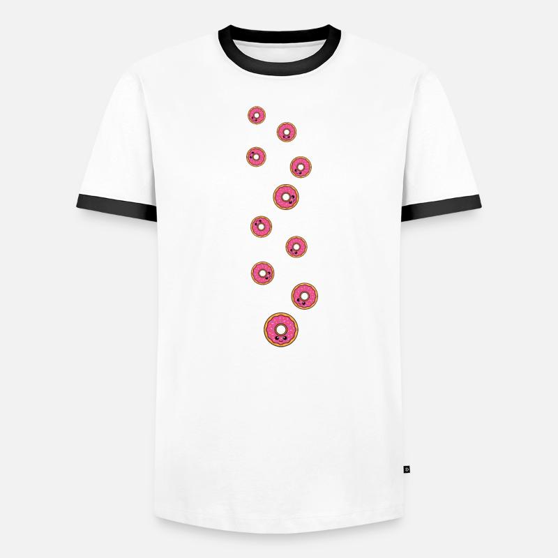 Donut Comic Männer Kontrast-T-Shirt