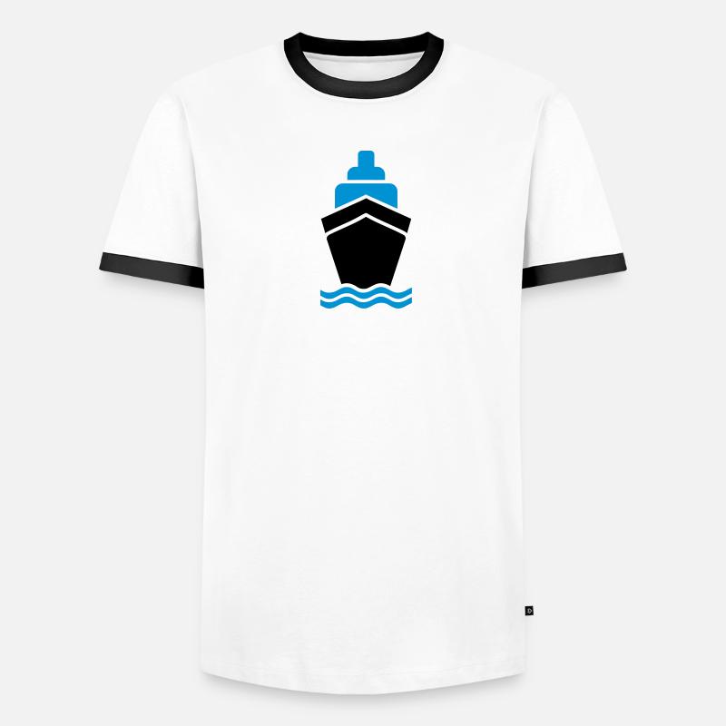 Schiff Männer Kontrast-T-Shirt