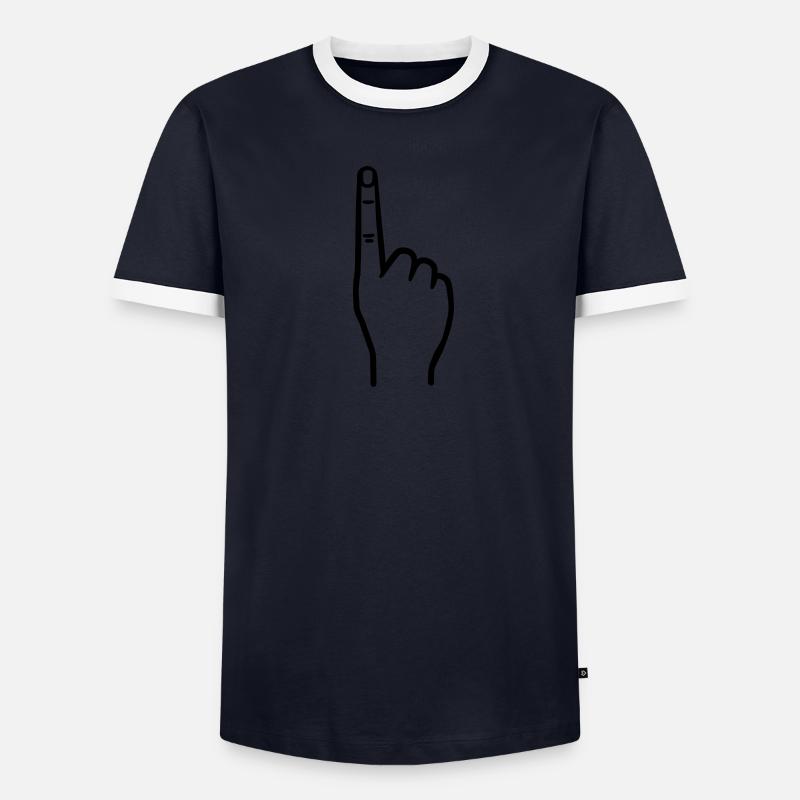 Doigt T-shirt contrasté Homme