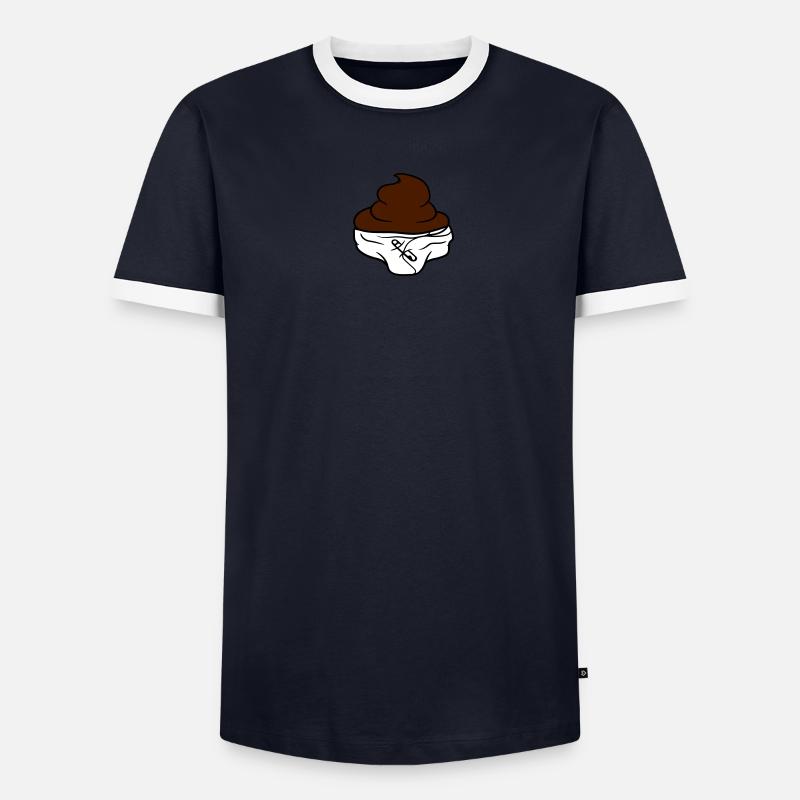 changement diarrhée couches bébé enfant mignon dou T-shirt contrasté Homme