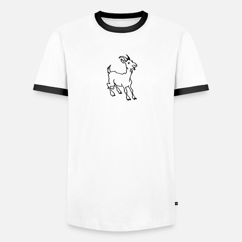 Ziege Männer Kontrast-T-Shirt