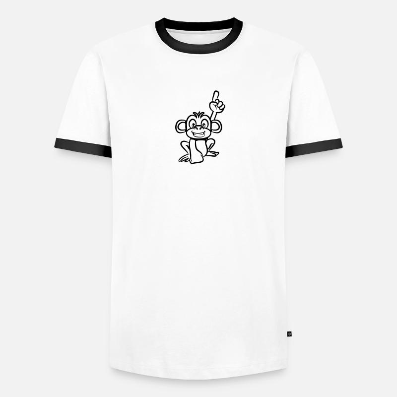 monkey funny forefinger Men's Ringer Shirt