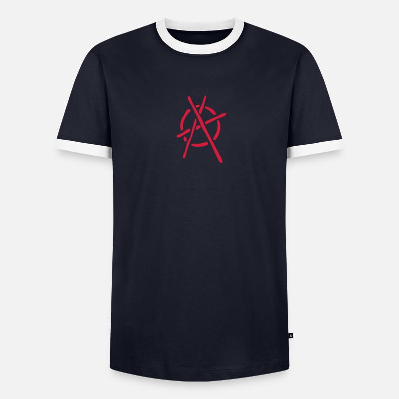 anarchy logo stencil T-shirt contrasté Homme