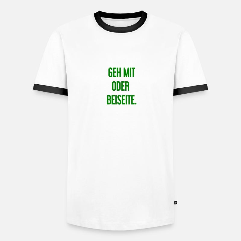 Geh mit oder beiseite Männer Kontrast-T-Shirt