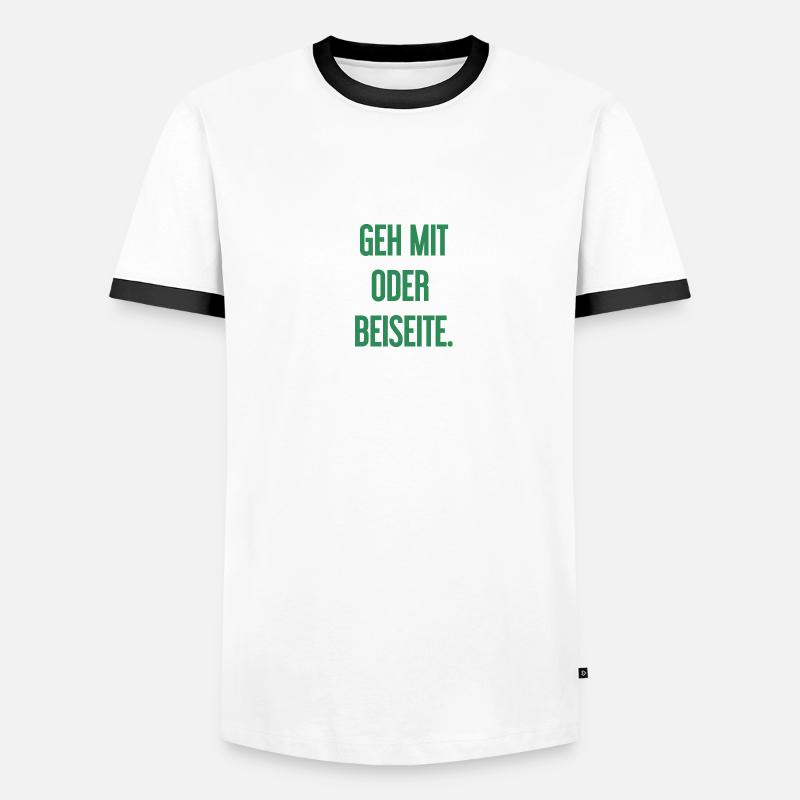 Geh mit oder beiseite Männer Kontrast-T-Shirt