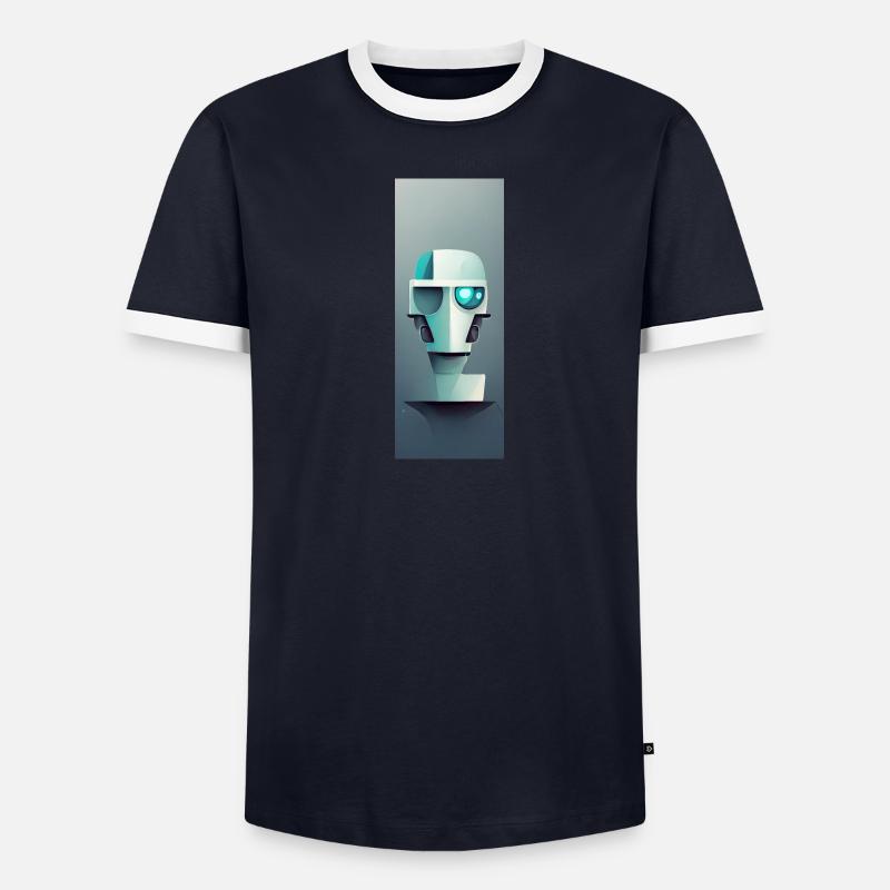 Roboter Abstrakt Männer Kontrast-T-Shirt