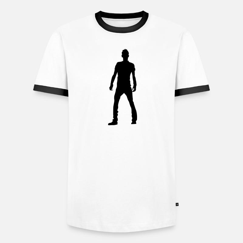 Man silhouette Silhouette vector design T-shirt contrasté Homme