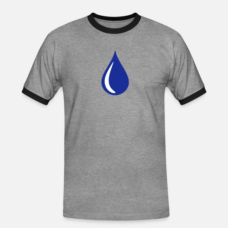 Tear - Men's Ringer Shirt - heather grey/black