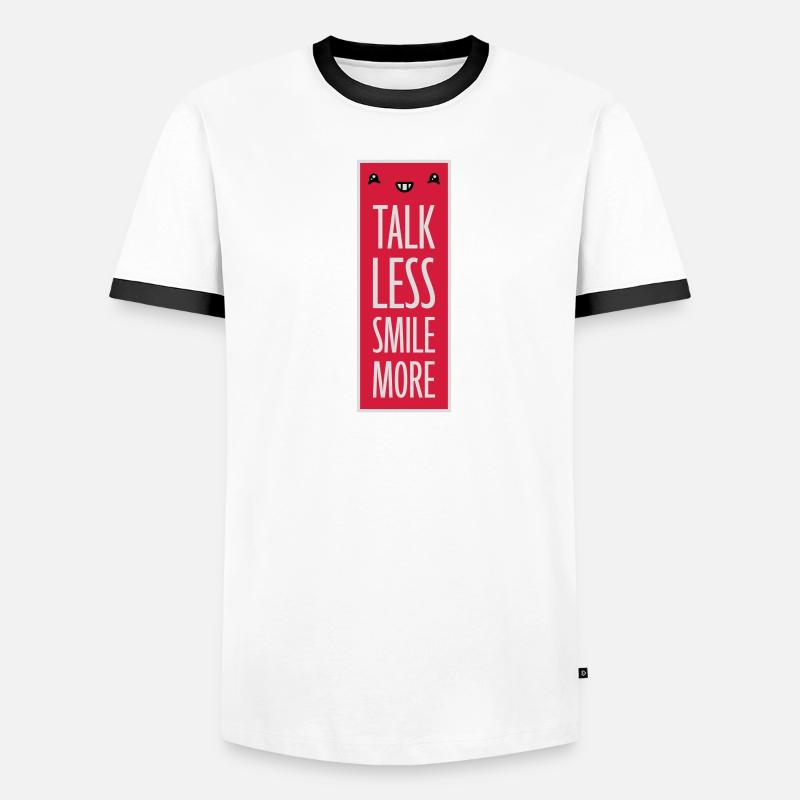 parler moins sourire plus T-shirt contrasté Homme