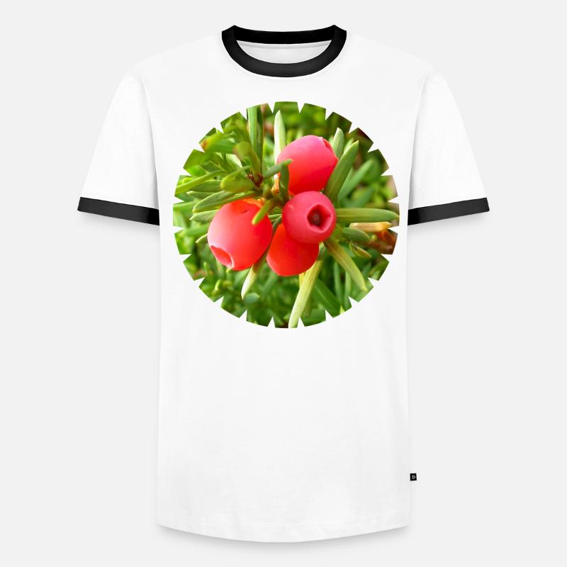 Die Eibe, ein heimischer Nadelbaum Männer Kontrast-T-Shirt