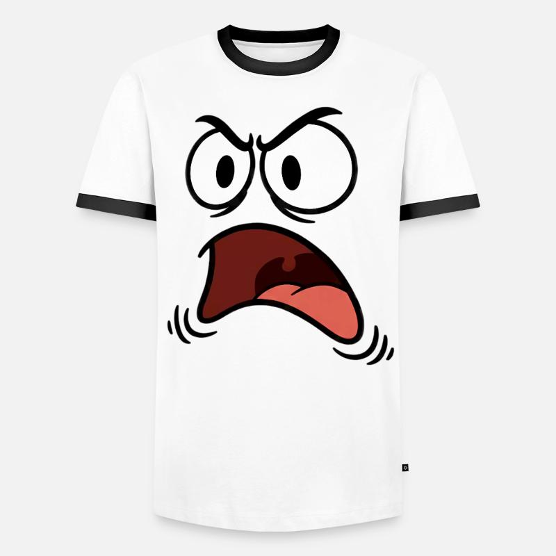Angry face comic Men's Ringer Shirt