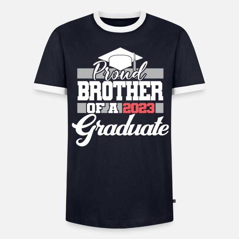 Stolzer Bruder eines Abschlussgeschenks 2023 - Männer Kontrast-T-Shirt - undefined