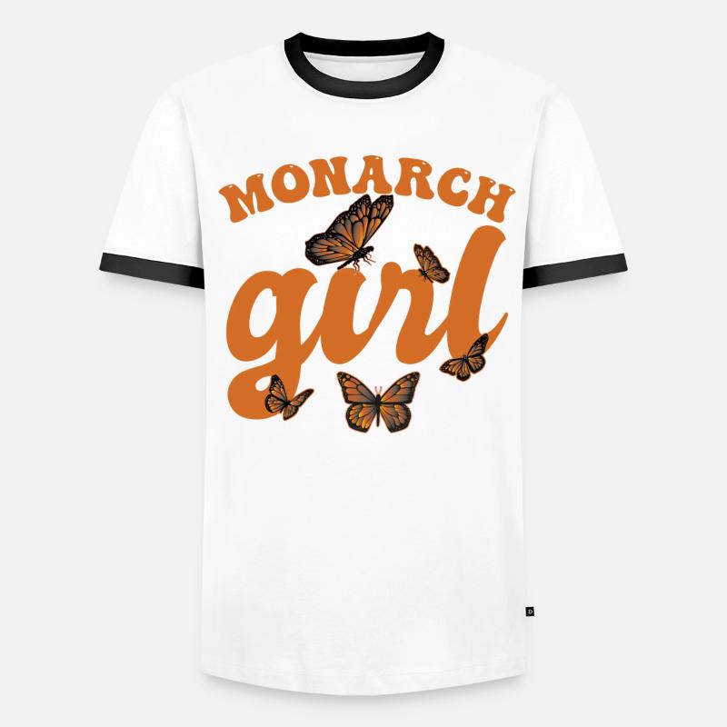 Monarch-Mädchen Männer Kontrast-T-Shirt