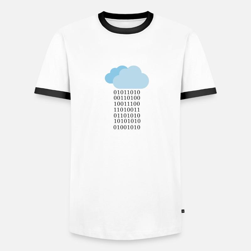Programmeur cloud binaire T-shirt contrasté Homme