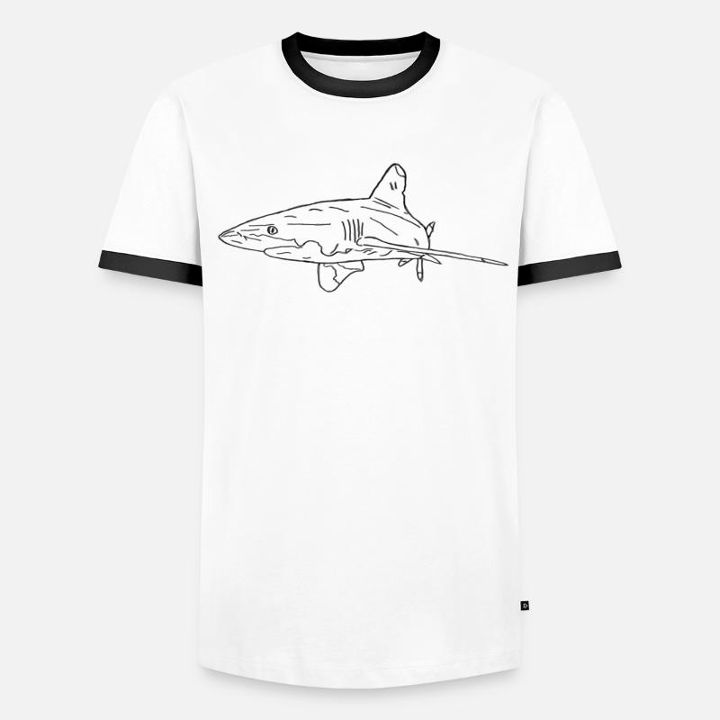 Requin T-shirt contrasté Homme