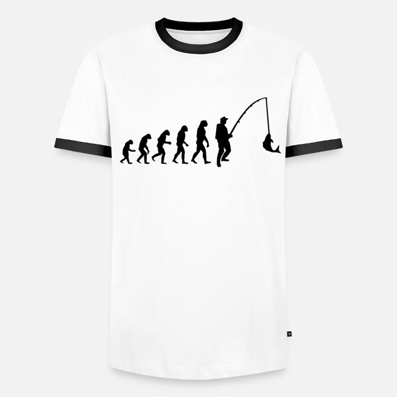 Pêche - Evolution - Cadeau - Pêcheur - Pêche T-shirt contrasté Homme