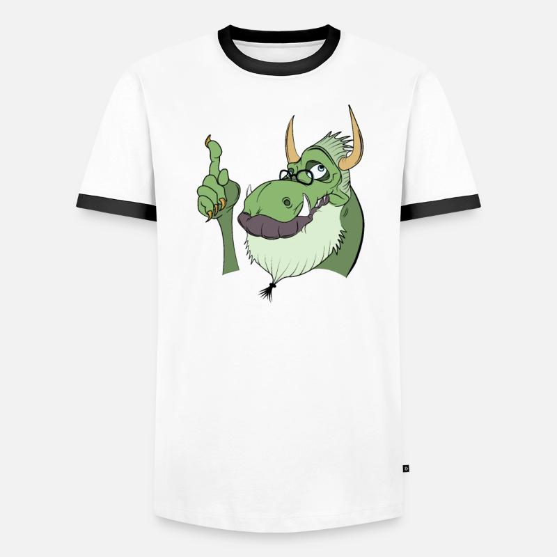 Kali Linux Computer Administrator Tux Dragon Head Men's Ringer Shirt