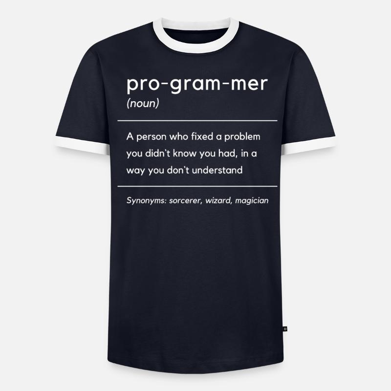 Programmer Definition Computer Entwickler Software - Männer Kontrast-T-Shirt - undefined