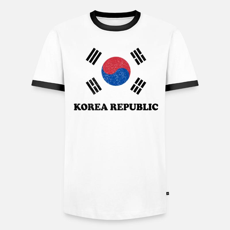 Drapeau de la République coréenne Fierté Drapeau coréen T-shirt contrasté Homme