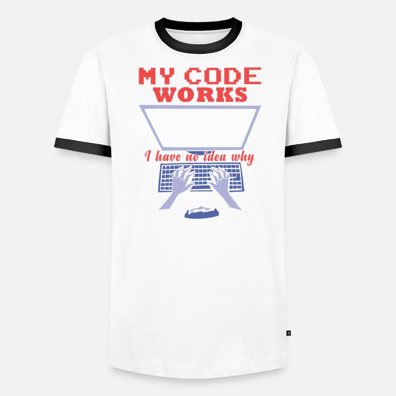 Fuuny Coder Programmierer Männer Kontrast-T-Shirt