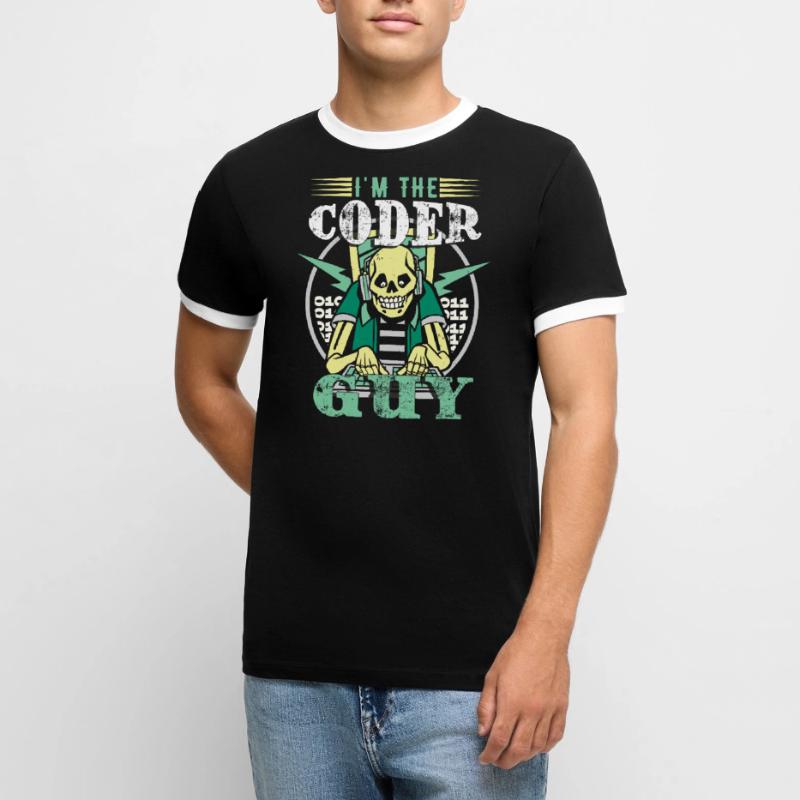 Ich bin der Coder-Typ Männer Kontrast-T-Shirt