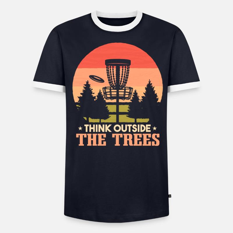 Frisbee Golf Player Men's Ringer Shirt