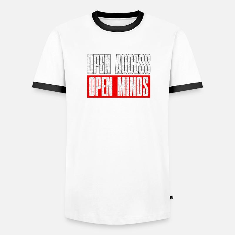 Open Access Open Mind for Ethical Hacker and Coder Männer Kontrast-T-Shirt