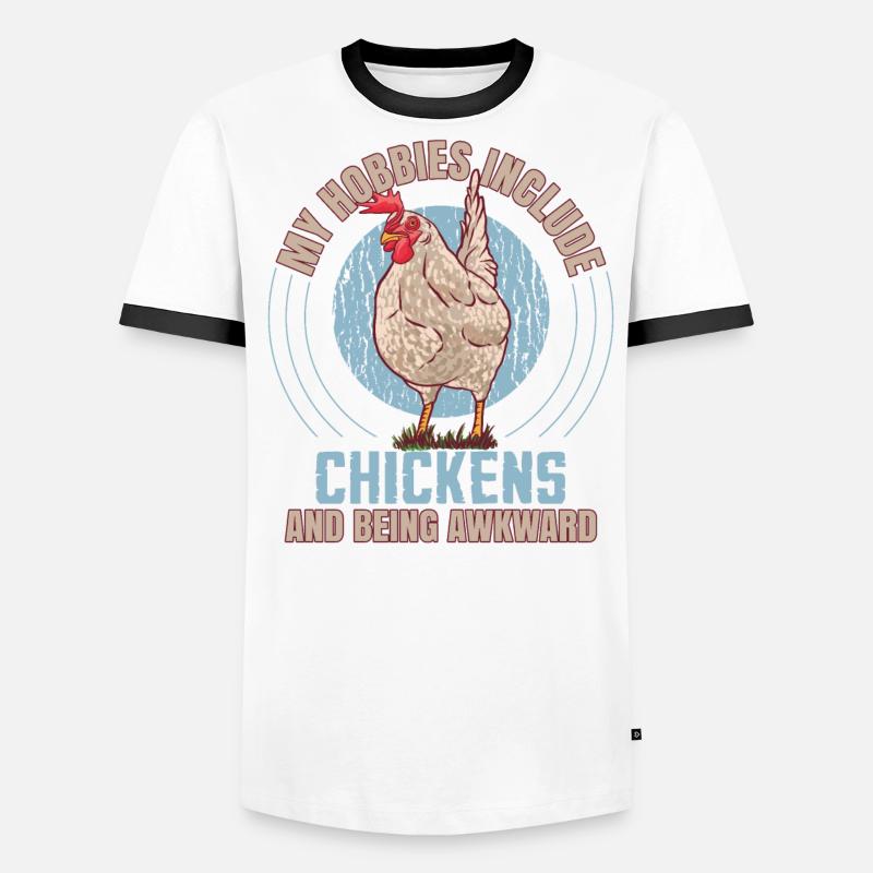 My Hobbies Include Chickens Men's Ringer Shirt