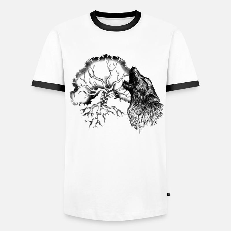 Celtic Ireland Viking Celtic Knot Pattern Tree Men's Ringer Shirt