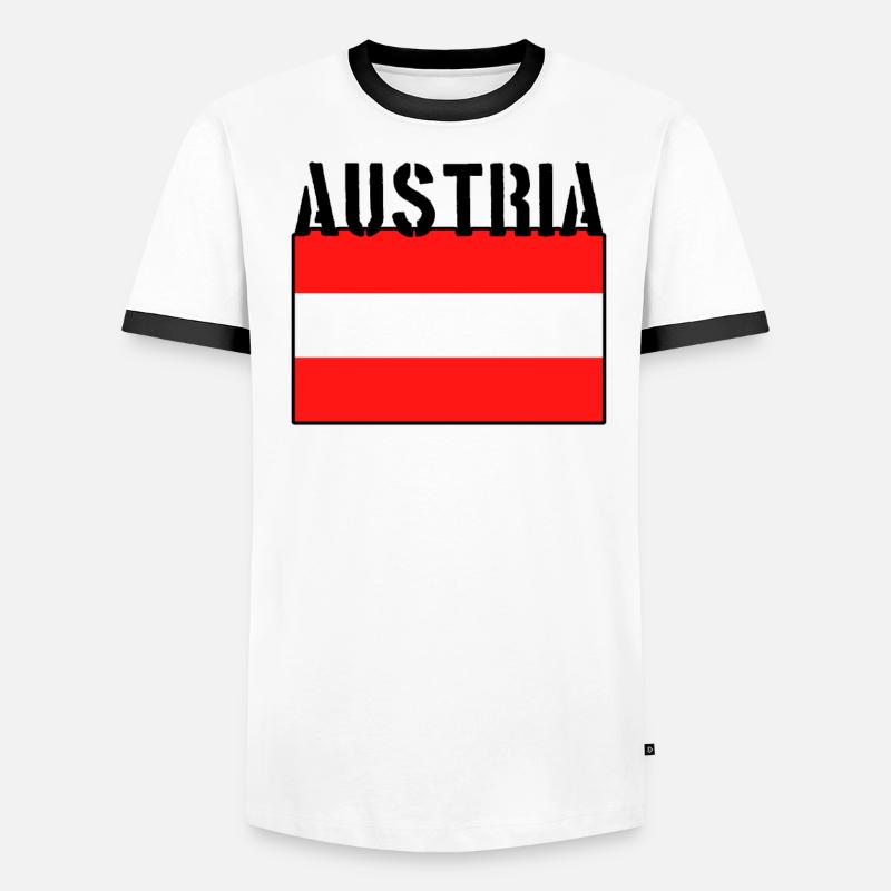 Austria Flag Men's Ringer Shirt