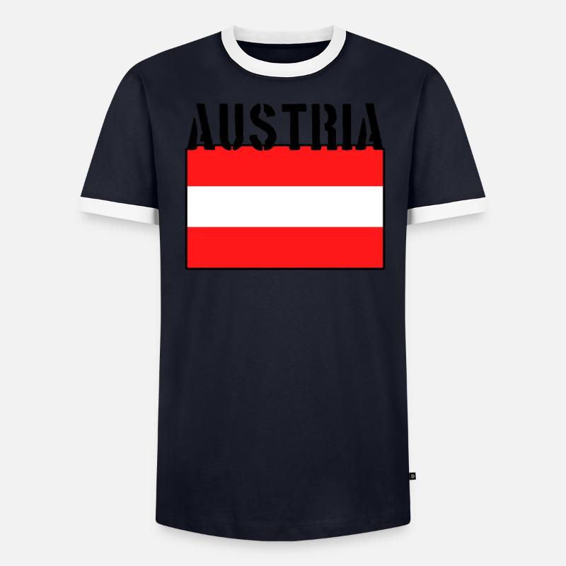 Drapeau de l’Autriche T-shirt contrasté Homme