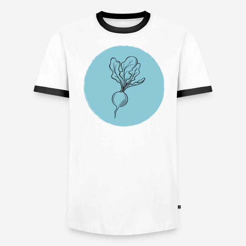 Radieschen Männer Kontrast-T-Shirt