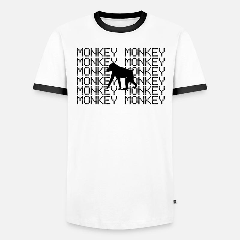 Singe T-shirt contrasté Homme
