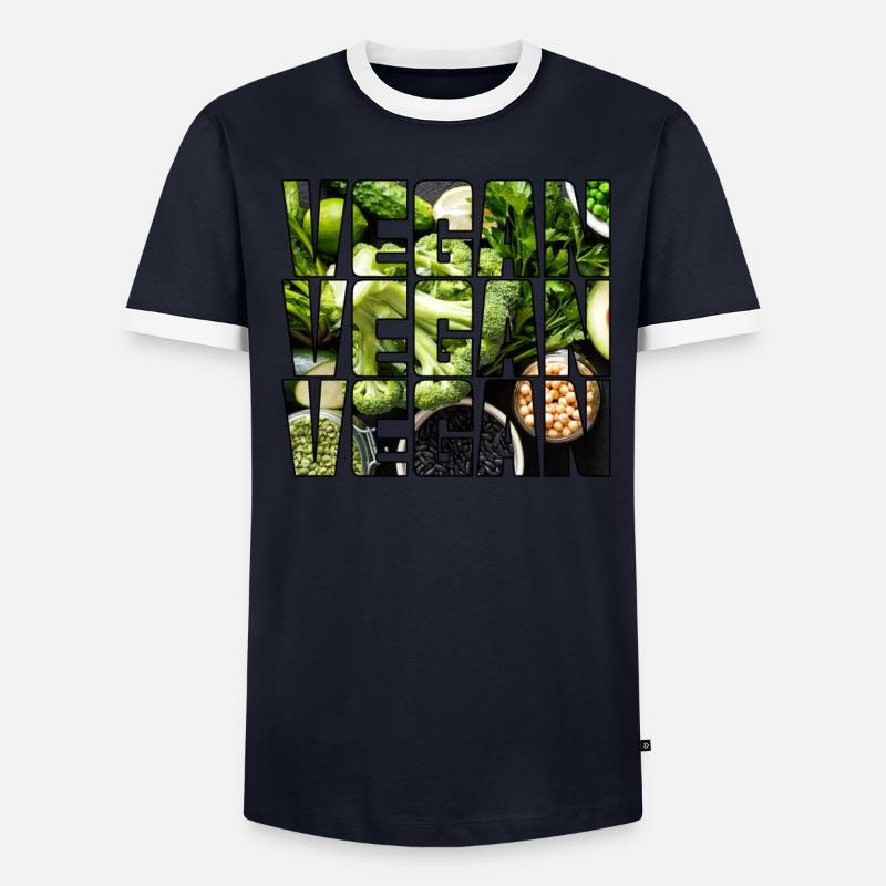 Végétalien T-shirt contrasté Homme