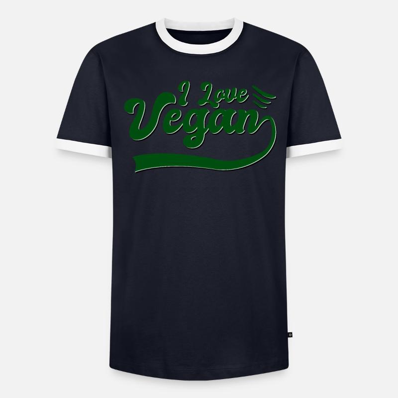 Végétalien T-shirt contrasté Homme