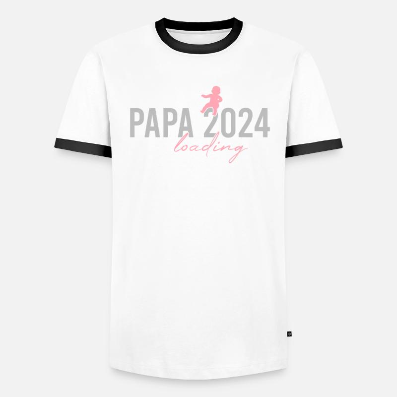 Papa 2024 loading Männer Kontrast-T-Shirt
