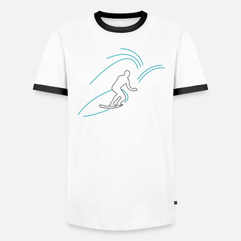 Surfer comic style Men's Ringer Shirt