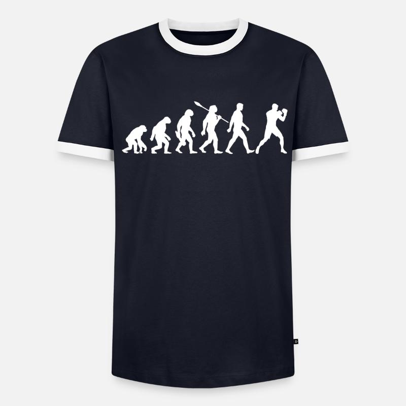 Evolution - Boxen, Kampfsport, Boxtraining - Männer Kontrast-T-Shirt - undefined