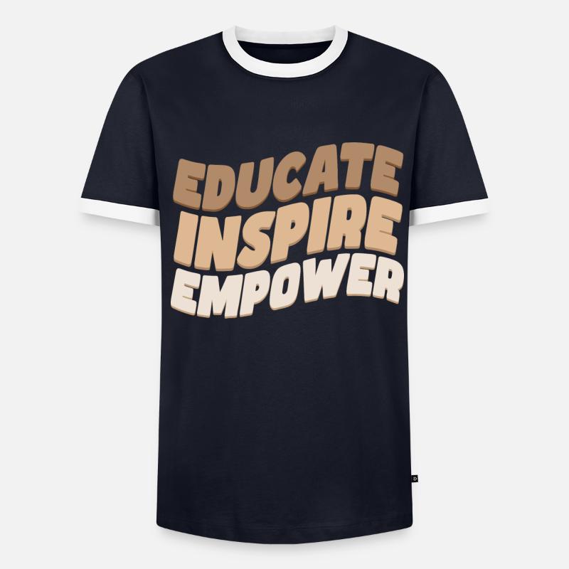 Éduquer Inspirer Responsabiliser T-shirt contrasté Homme