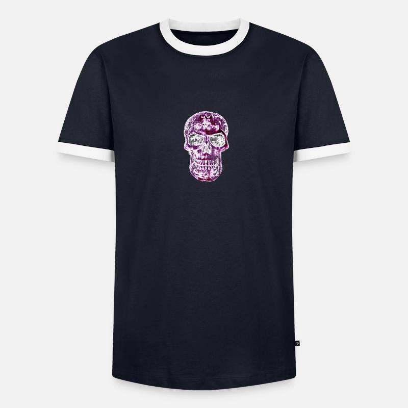 Calavera T-shirt contrasté Homme