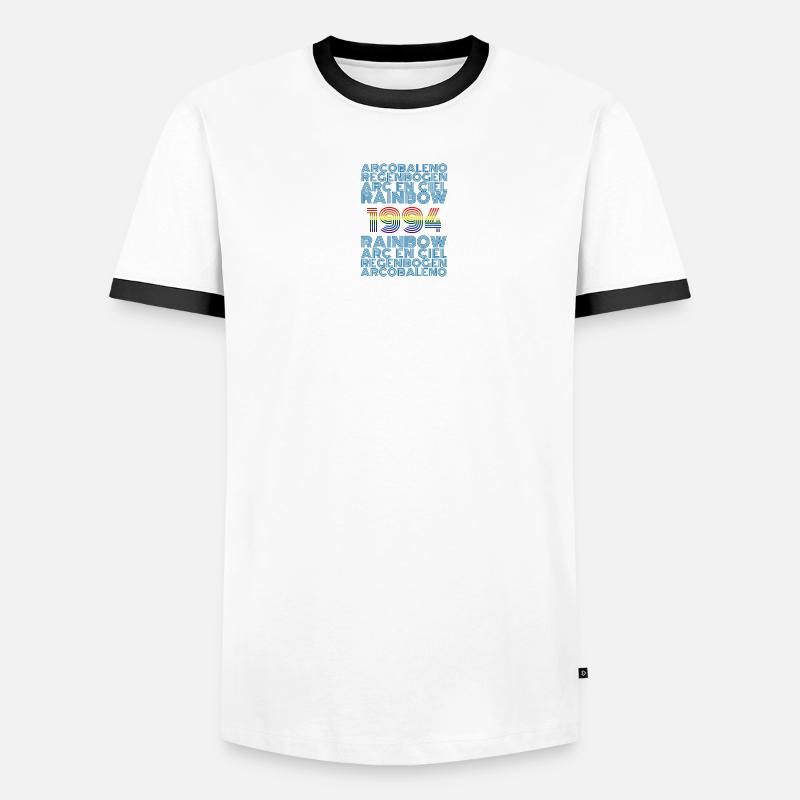 Regenbogen Rainbow arc en ciel 1994 Männer Kontrast-T-Shirt