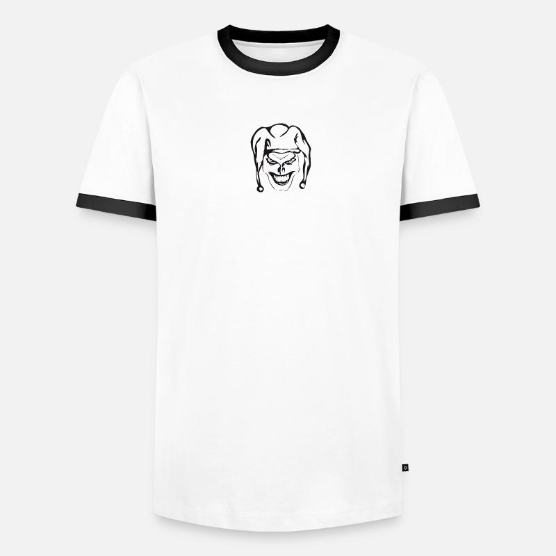 Evil joker Digitalprint template Men's Ringer Shirt