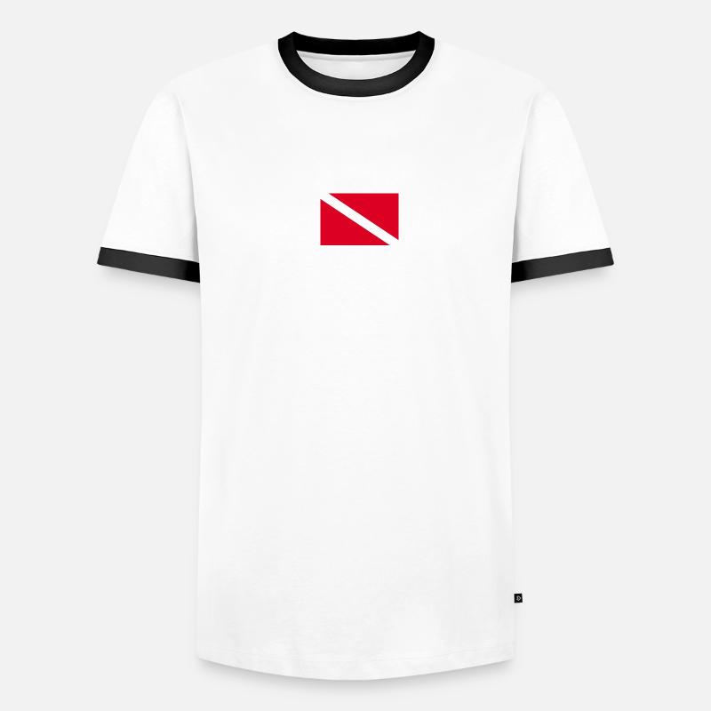 Drapeau de plongée T-shirt contrasté Homme
