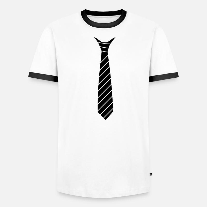 Krawatten Illusion Männer Kontrast-T-Shirt